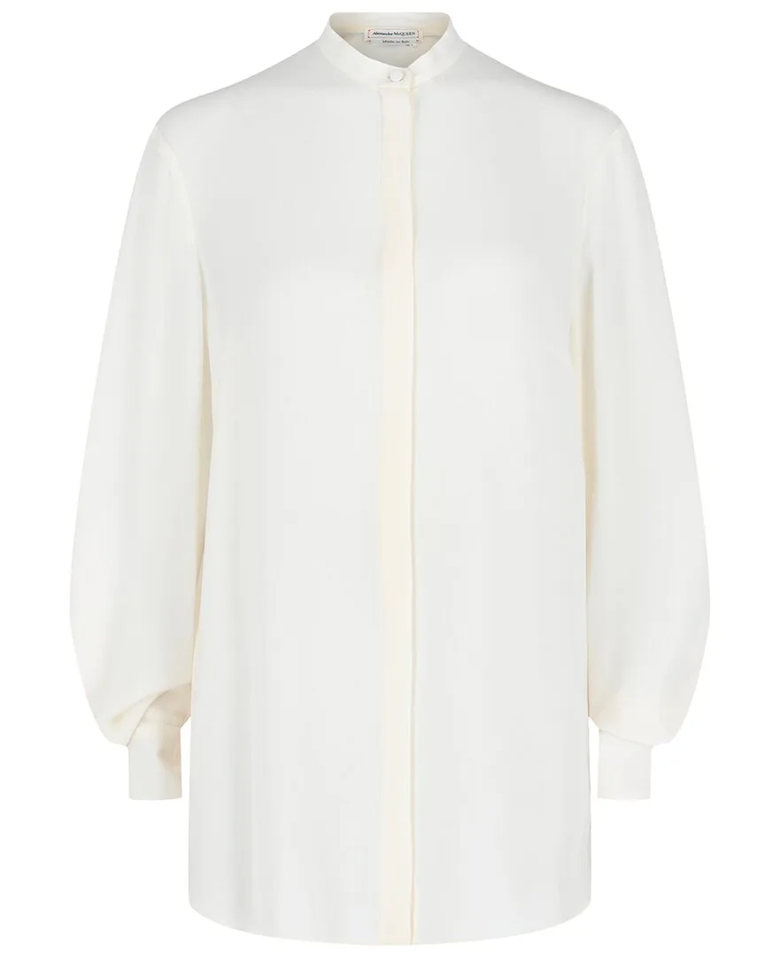 Sheer Georgette Silk Blouse by Alexander McQueen