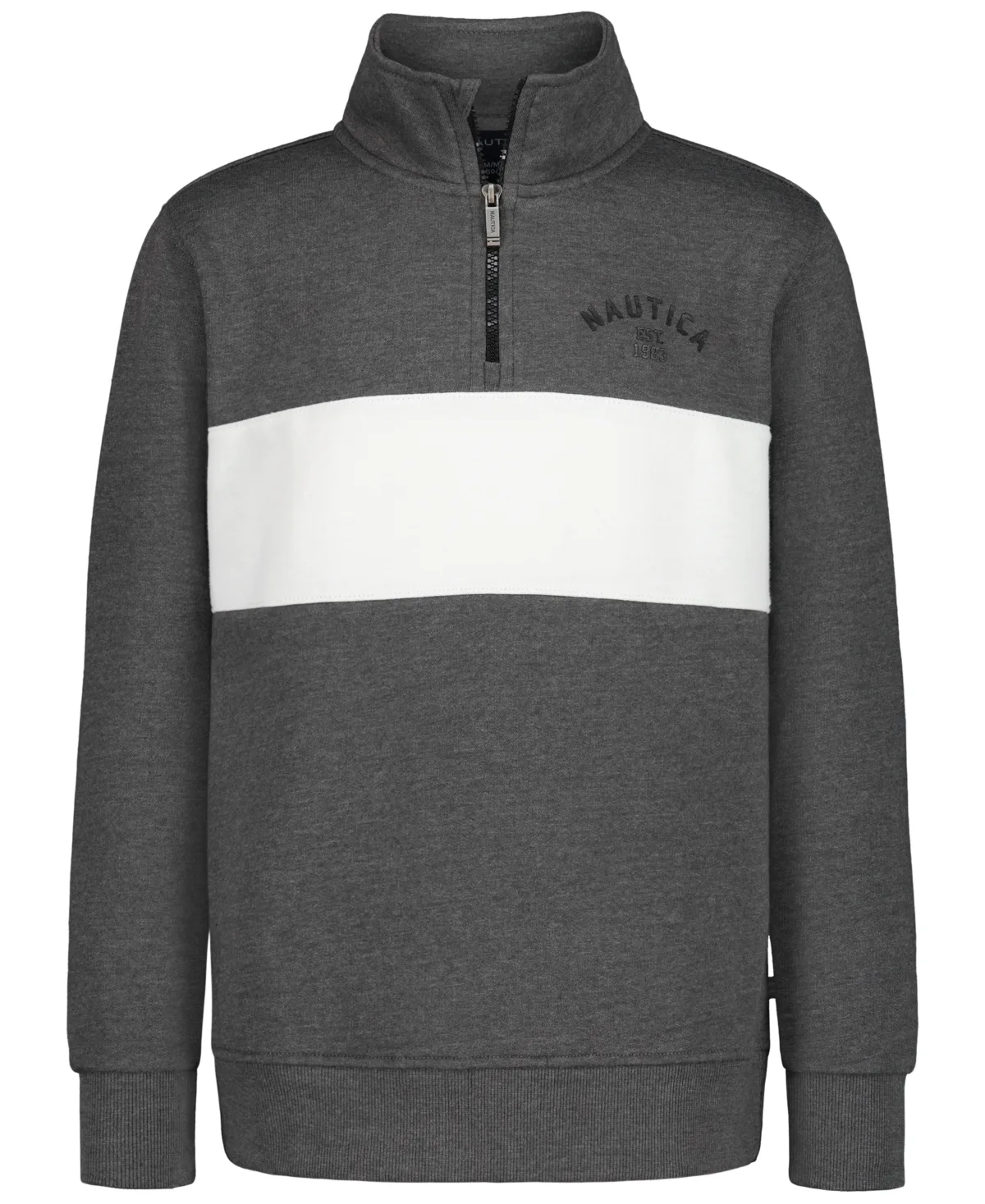 Fleece Mockneck Quarter-Zip Pullover by Nautica