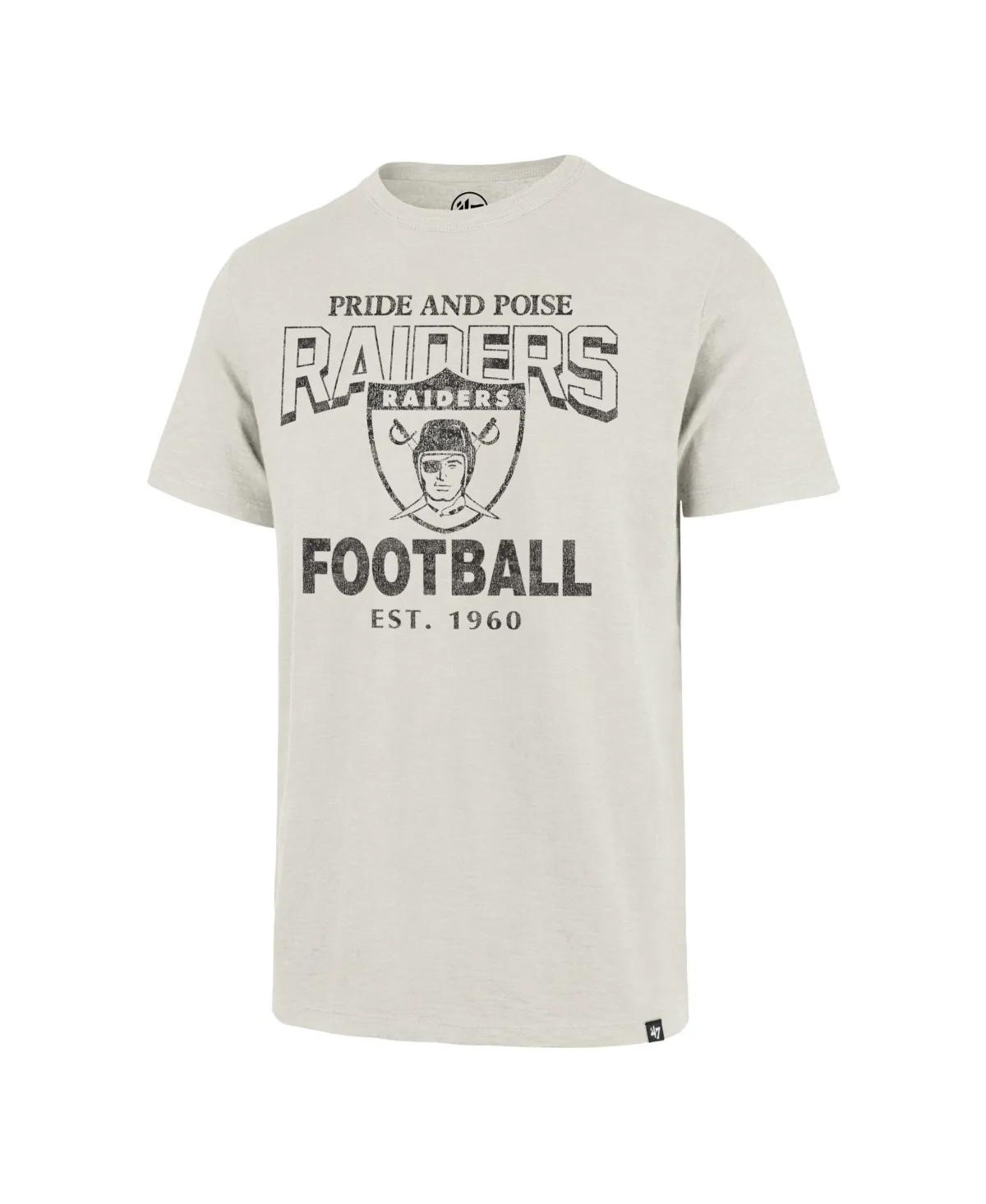 Las Vegas Raiders Head on Scrum Slub T-Shirt by 47 Brand