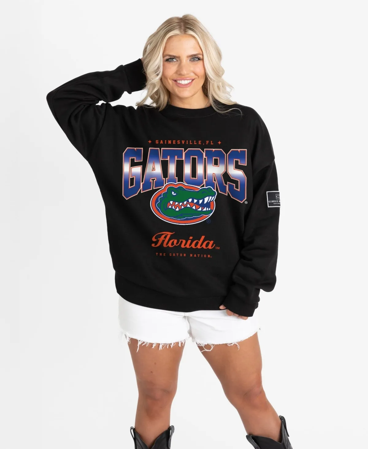Florida Gators Oversized Powerhouse Play Black Label Premium Fleece Sweatshirt