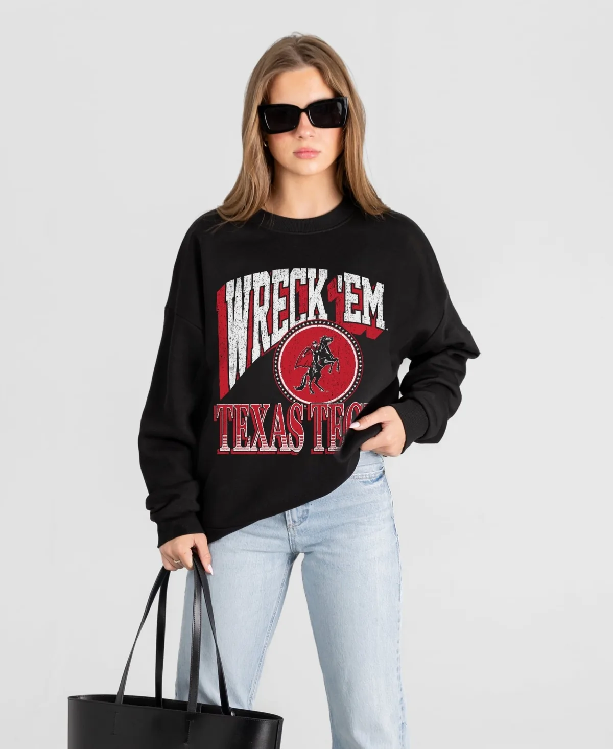 Texas Tech Red Raiders Victory Black Label Premium Drop Shoulder Sweatshirt by Gameday Couture