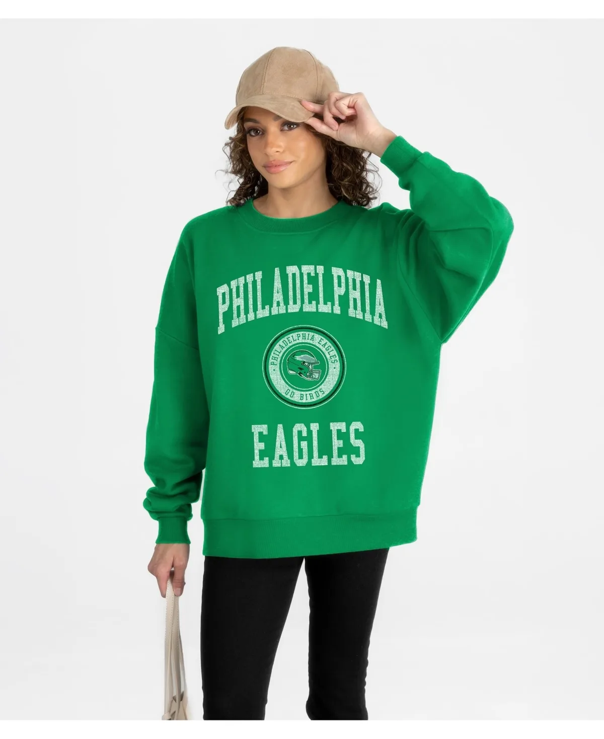 Philadelphia Eagles Prime Play Oversized Premium Drop Shoulder Sweatshirt