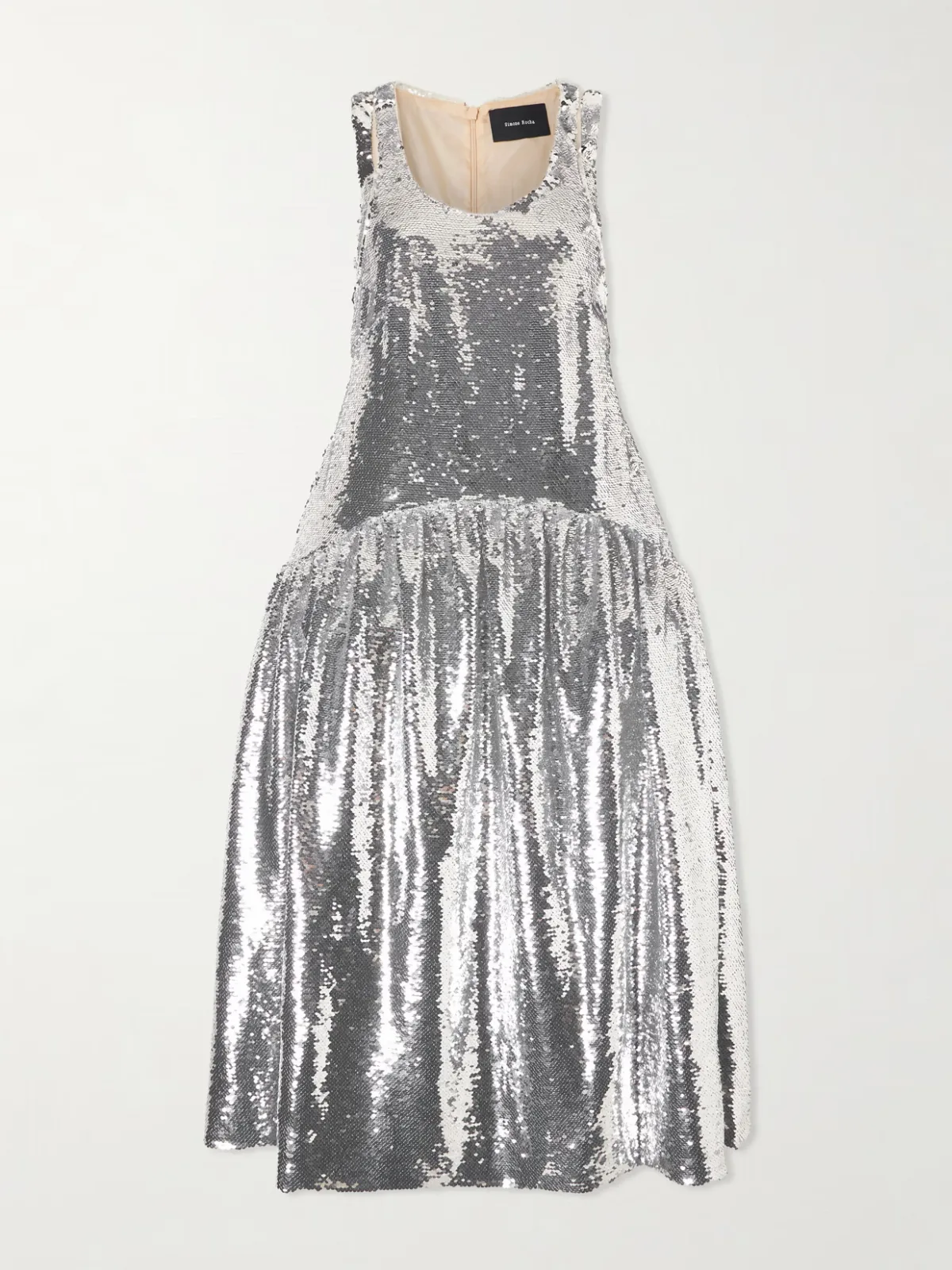 - Sequined Satin Gown -