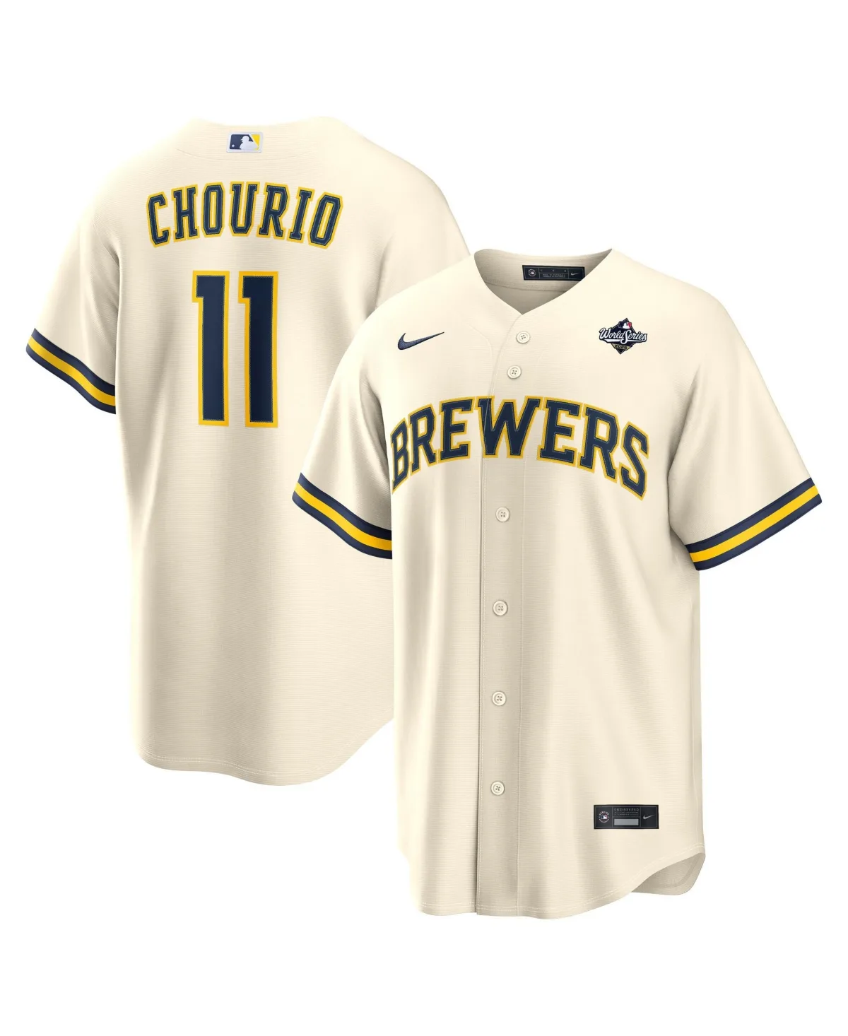 Jackson Chourio Milwaukee Brewers 2026 World Series Participant Replica Jersey by Nike