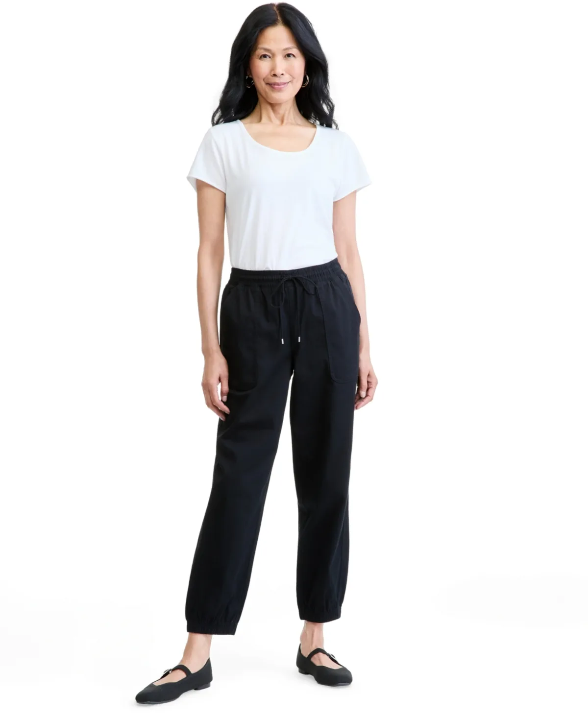 Twill Pull-On Ankle Jogger by Style & Co