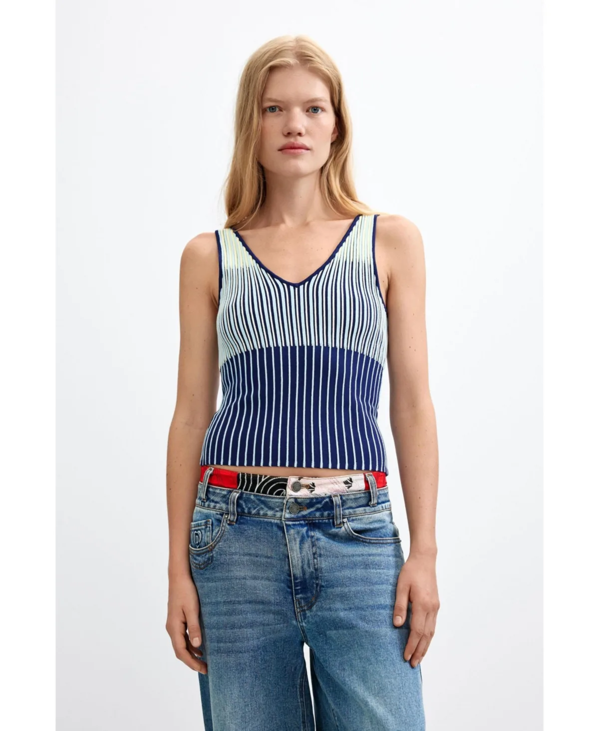Sleeveless Knit Top by Desigual