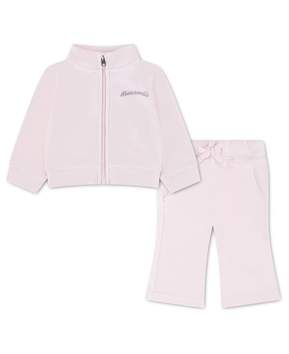 Velour Long-Sleeve Zip-Front Top and Pants, 2-Piece Set by Abercrombie Kids