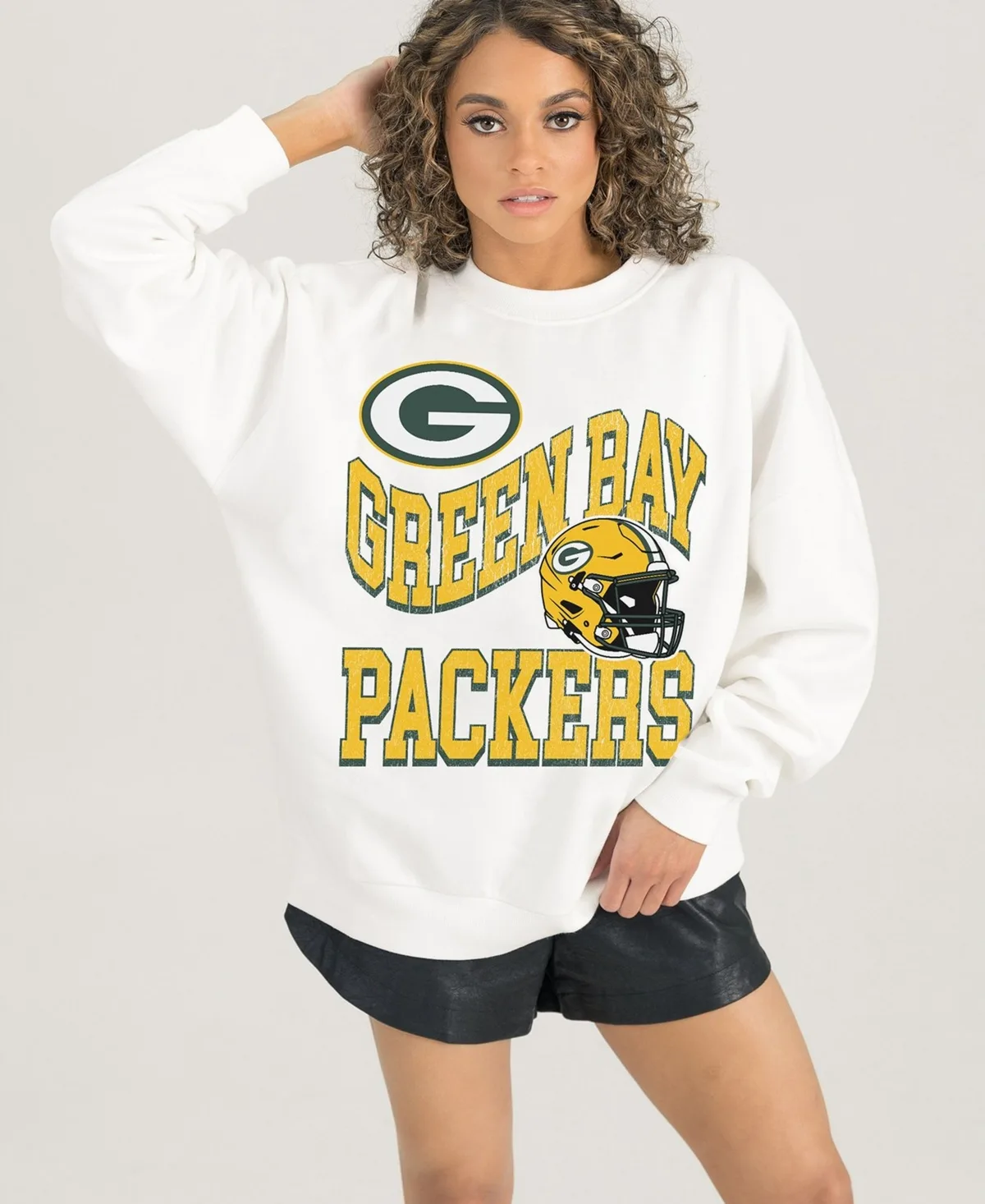 Green Bay Packers Oversized Hard Earned Premium Fleece Pullover Sweatshirt
