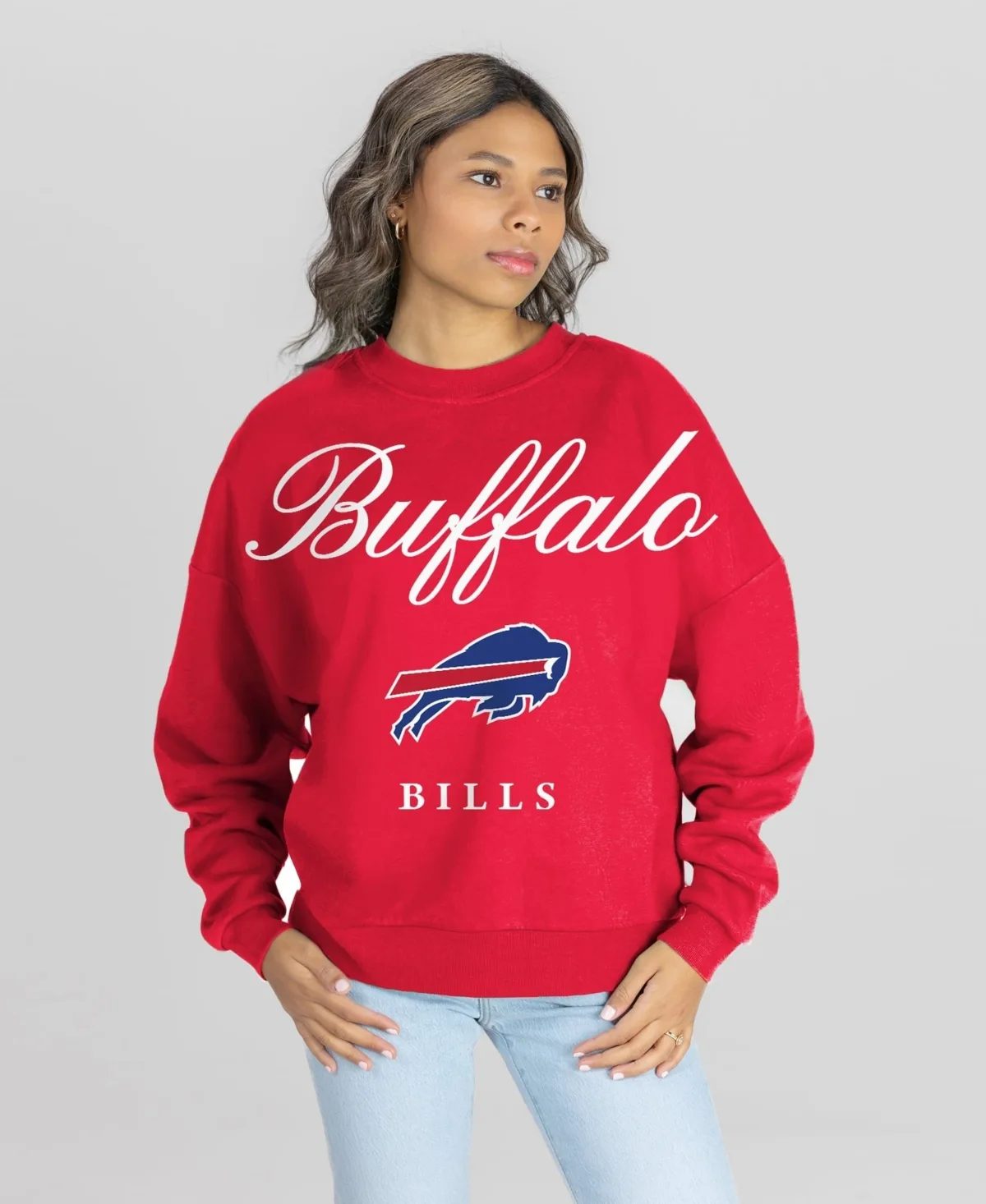 Buffalo Bills Legacy Club Premium Fleece Drop Shoulder Oversized Sweatshirt