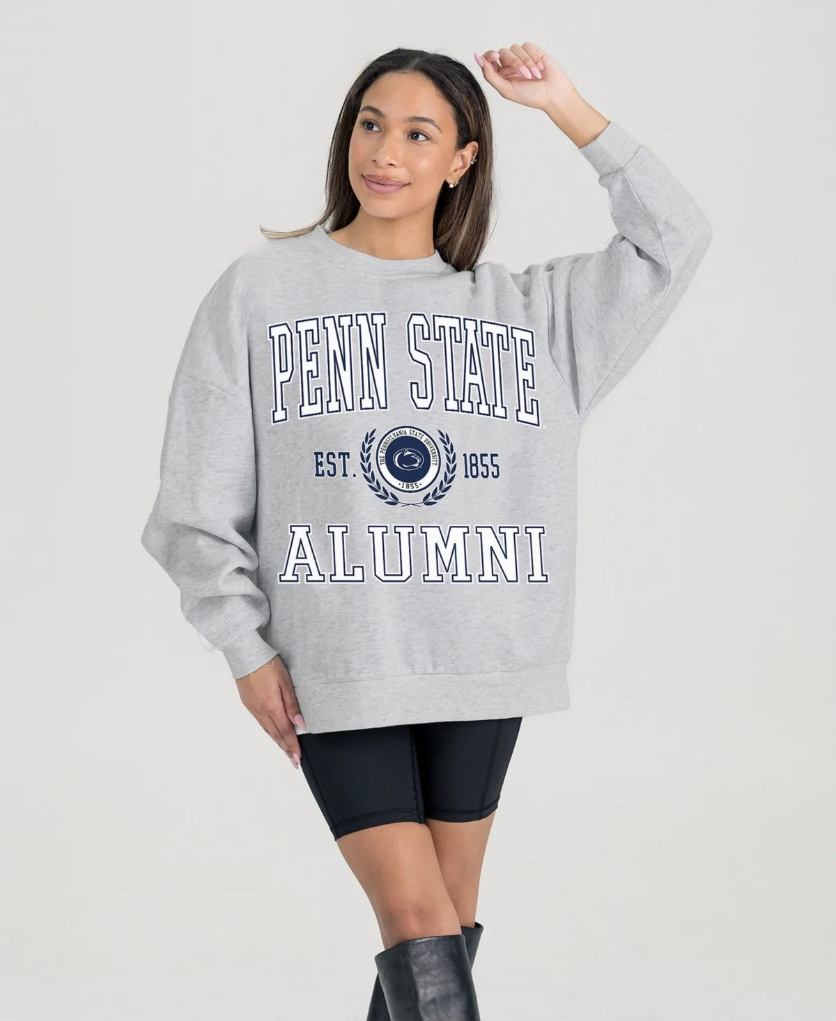 Penn State Nittany Lions Degree Unlocked Oversized Premium Fleece Sweatshirt by Gameday Couture