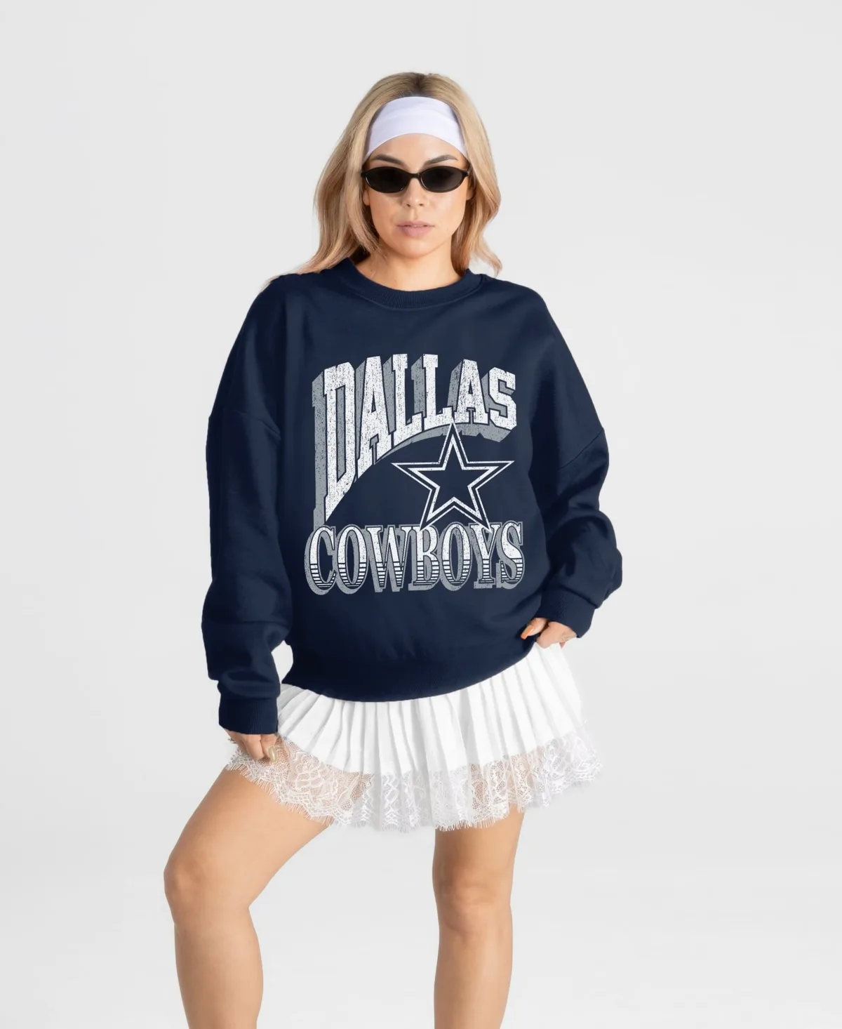 Dallas Cowboys Main Character Oversized Premium Drop Shoulder Sweatshirt by Gameday Couture