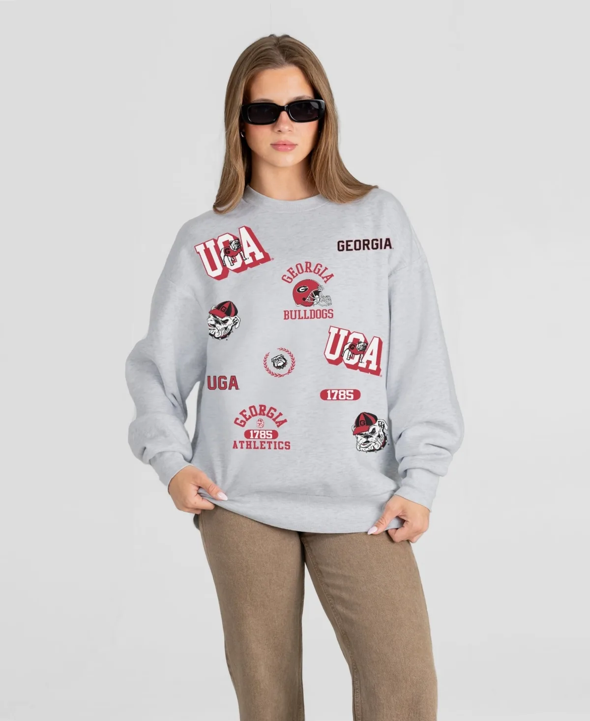 Georgia Bulldogs All in Repeat Oversized Premium Drop Shoulder Sweatshirt