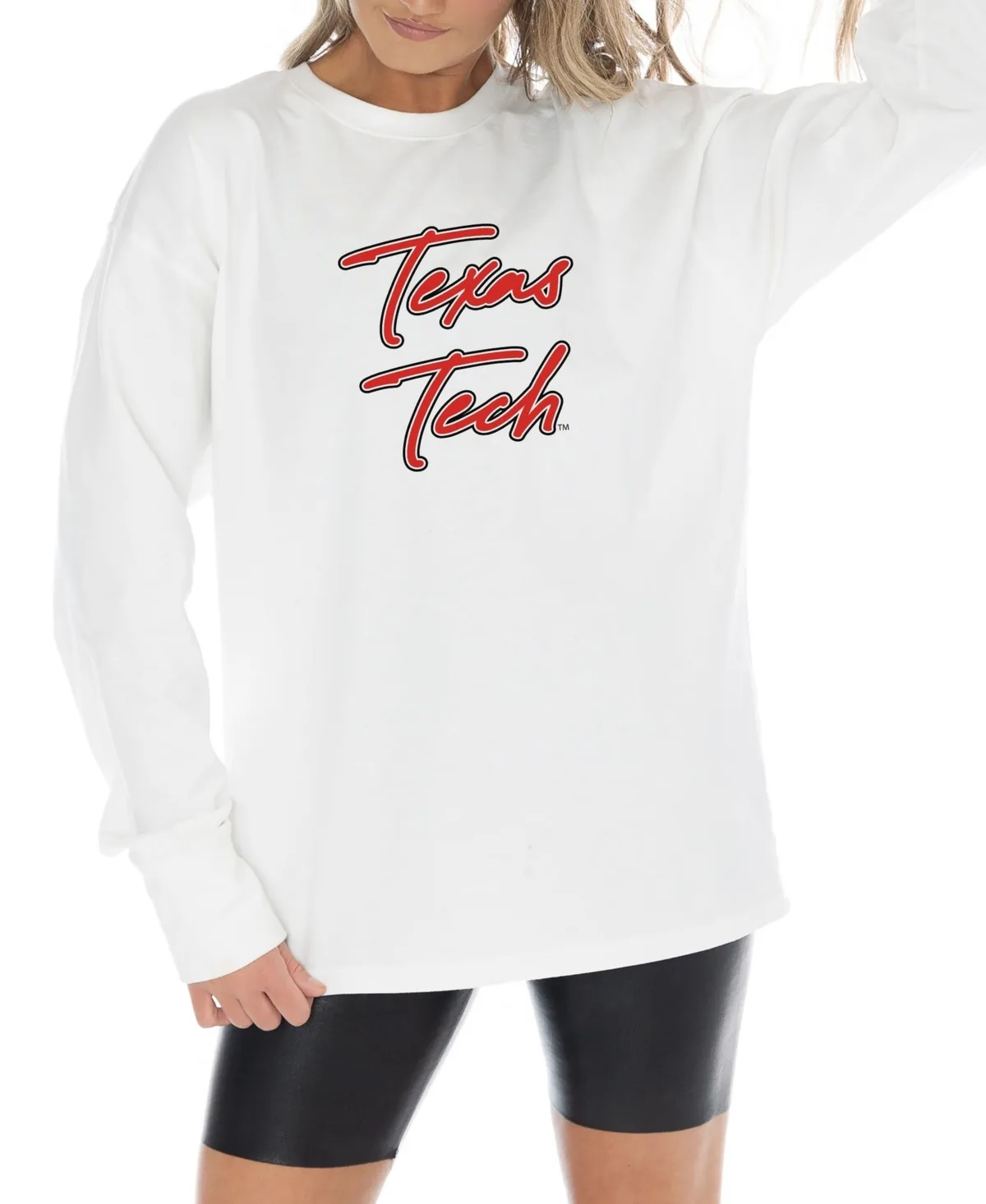 Texas Tech Red Raiders Midweight Oversized Long-Sleeve T-Shirt by Gameday Couture