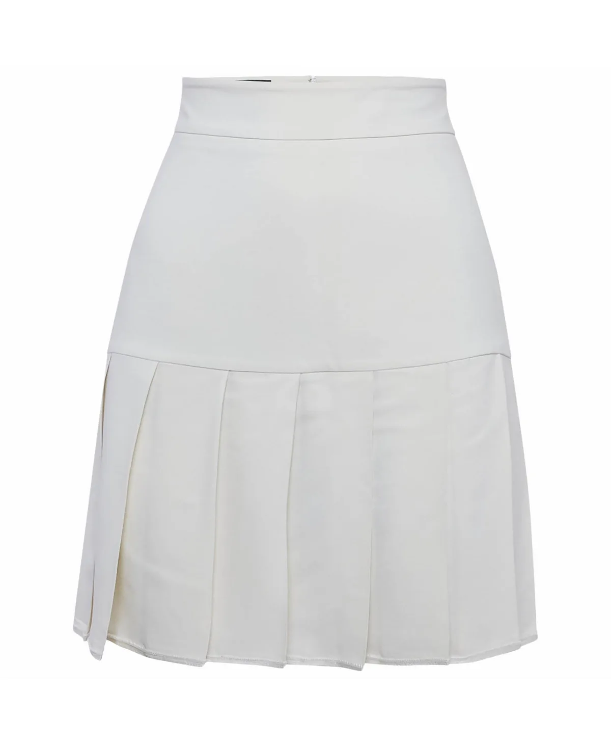 Sateen Pleated Mini Skirt