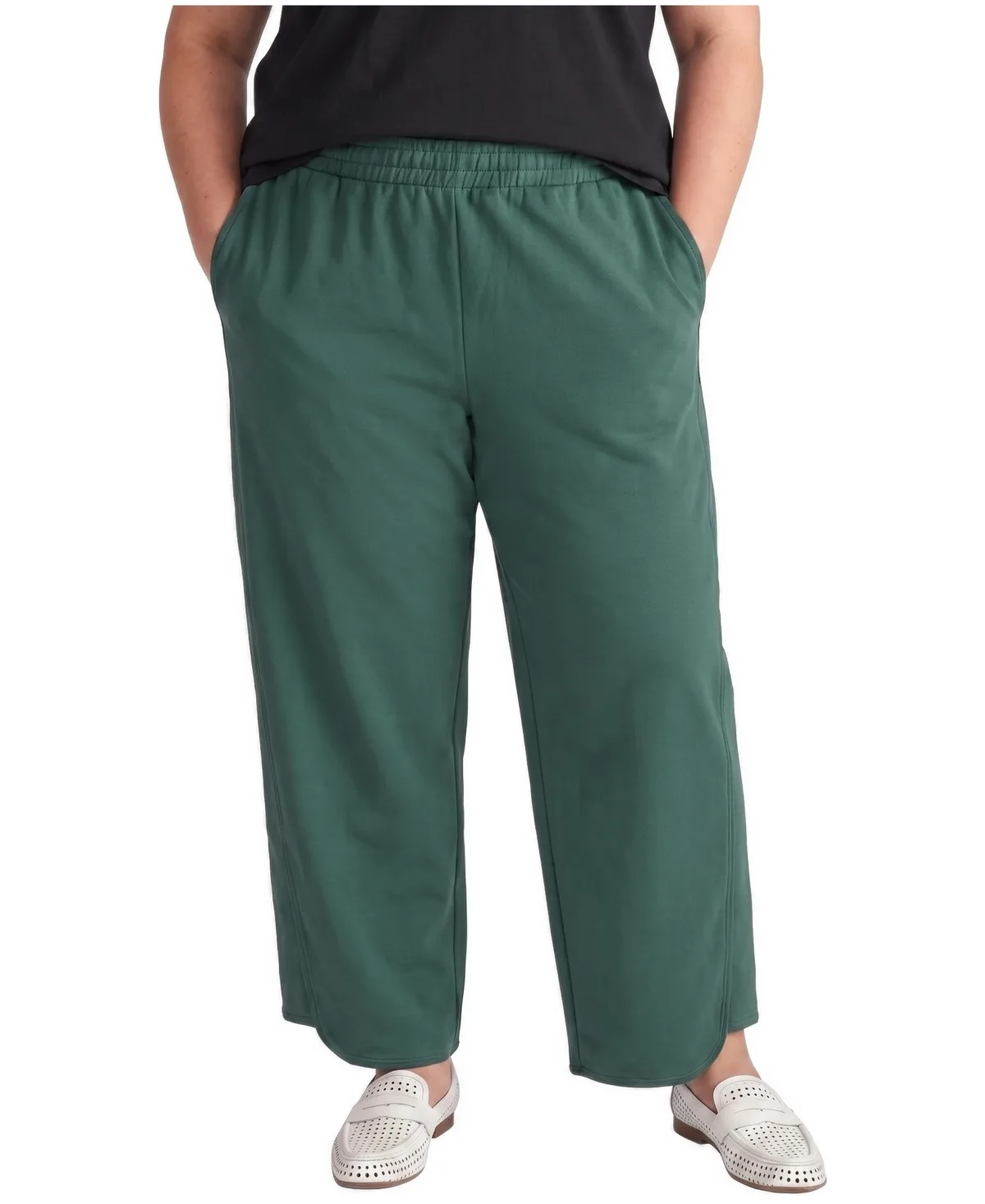 Challenger Pull-On French Terry Straight-Leg Pants by Universal Standard