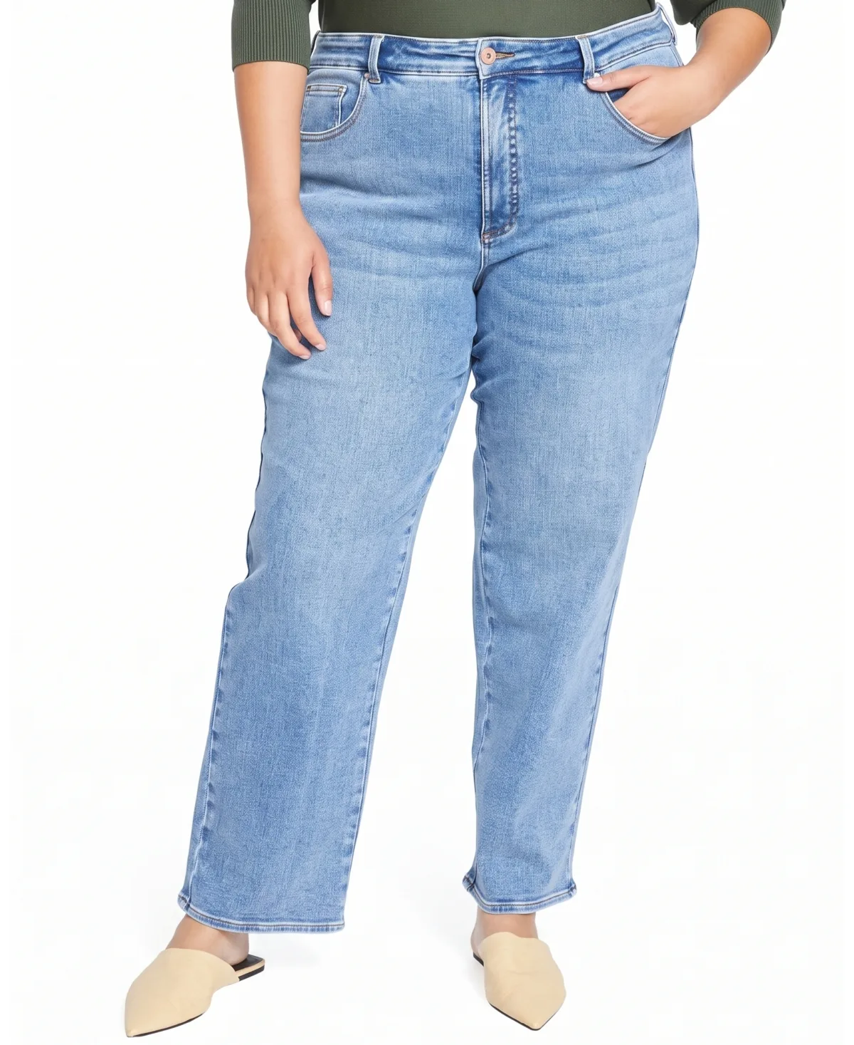 Etta High-Rise Straight-Leg Jeans by Universal Standard