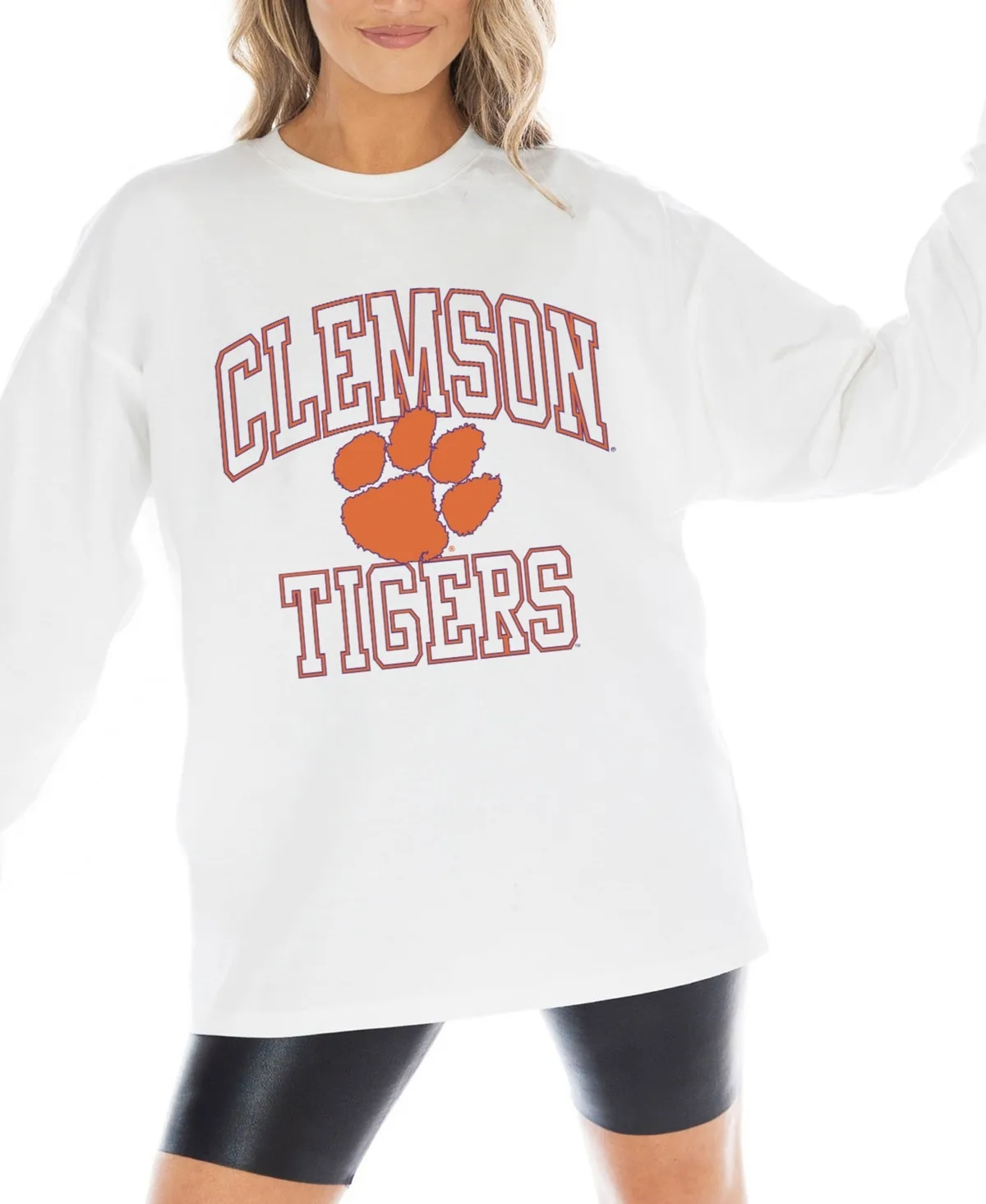 Clemson Tigers Mind Games Oversized Long-Sleeve T-Shirt