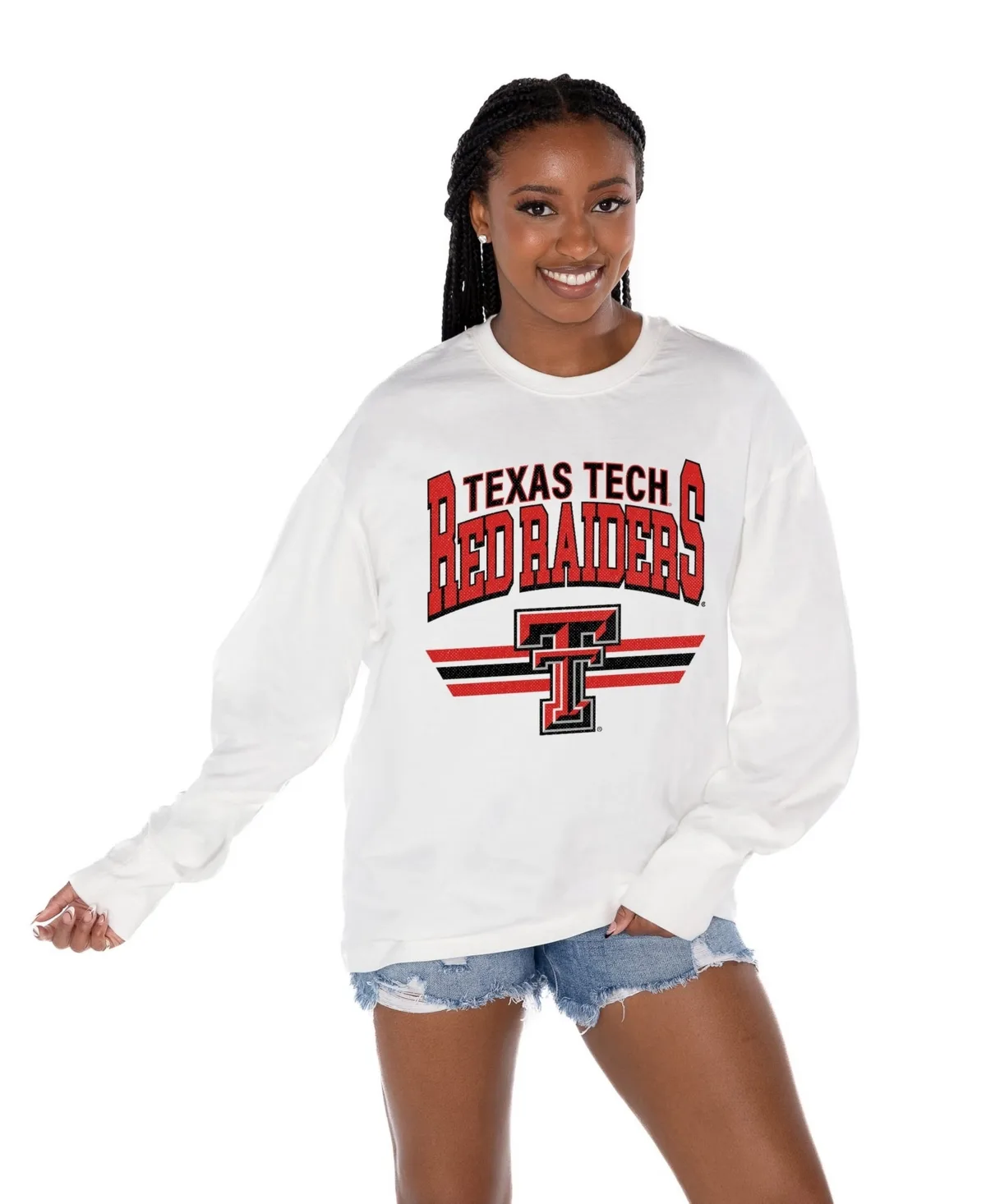 Texas Tech Red Raiders Oversized Swift Strike Long-Sleeve T-Shirt