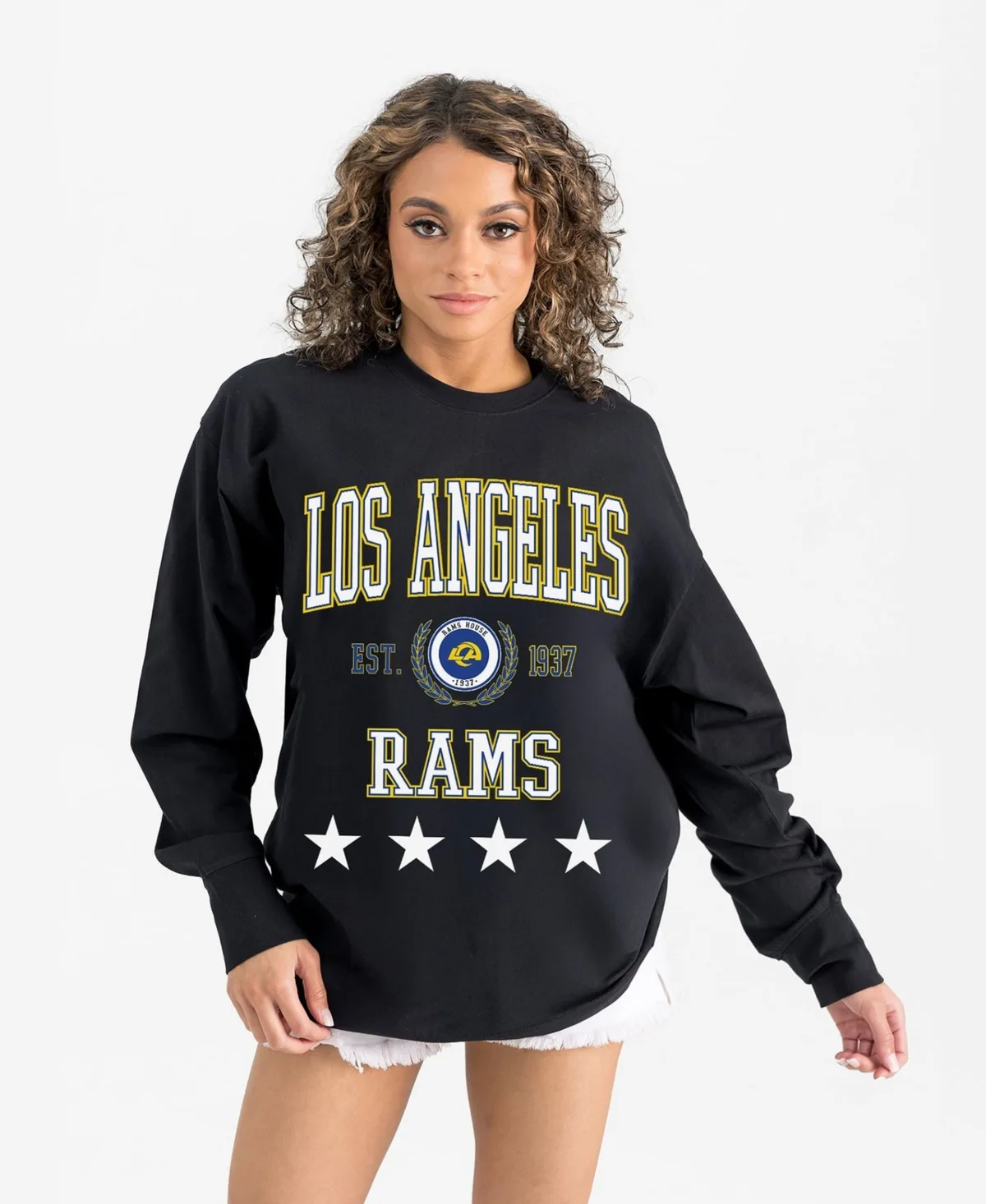 Los Angeles Rams Everyday Star Oversized Long-Sleeve T-Shirt
