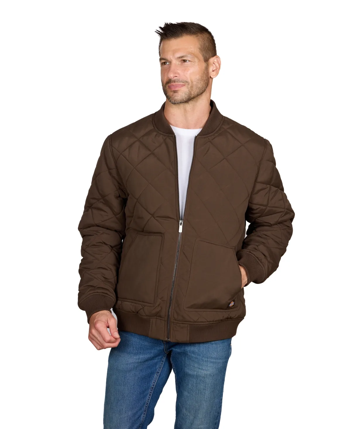 Diamond Quilted Regular-Fit Bomber Jacket by Dickies