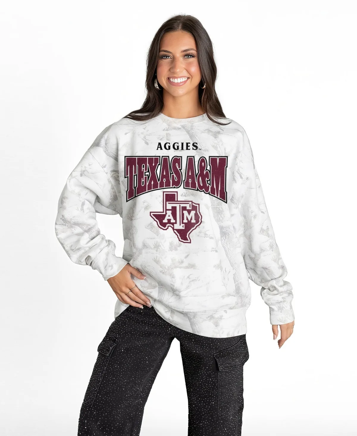 Texas A&M Aggies Rally Ready Premium Fleece Camo Sweatshirt