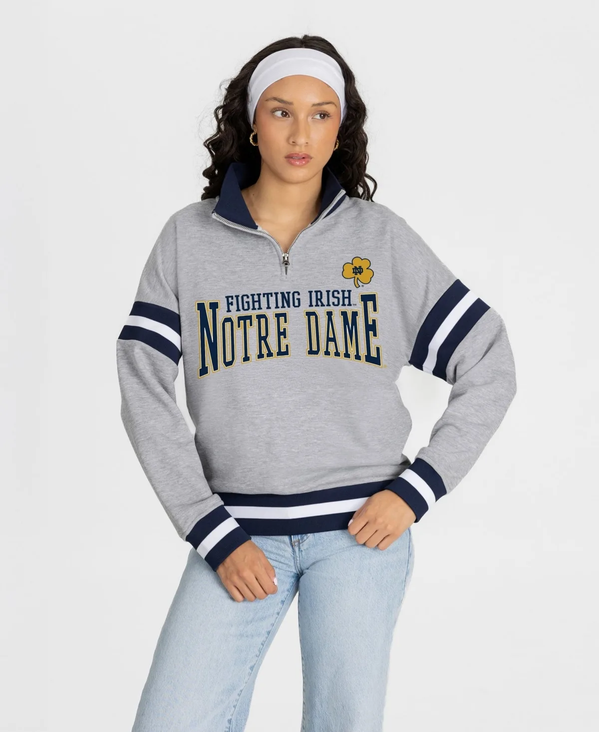 Notre Dame Fighting Irish Hold the Line Quarter-Zip Pullover by Gameday Couture