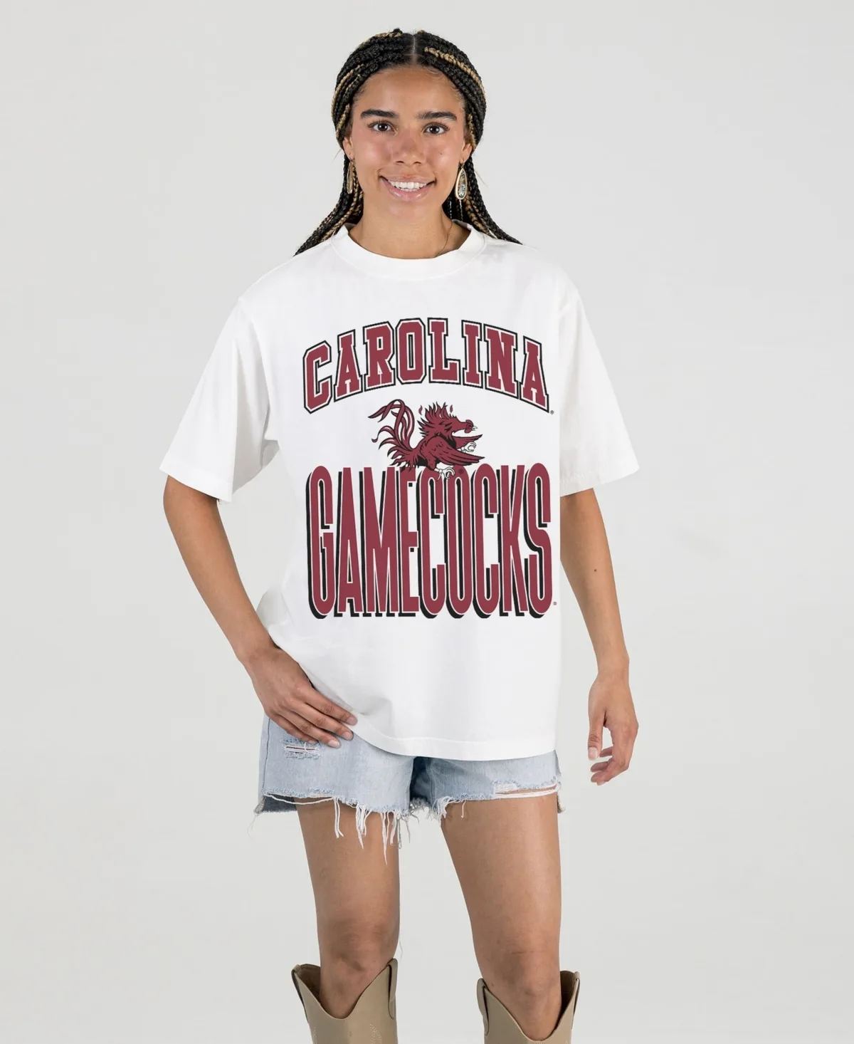 South Carolina Gamecocks Oversized Fierce Focus T-Shirt by Gameday Couture