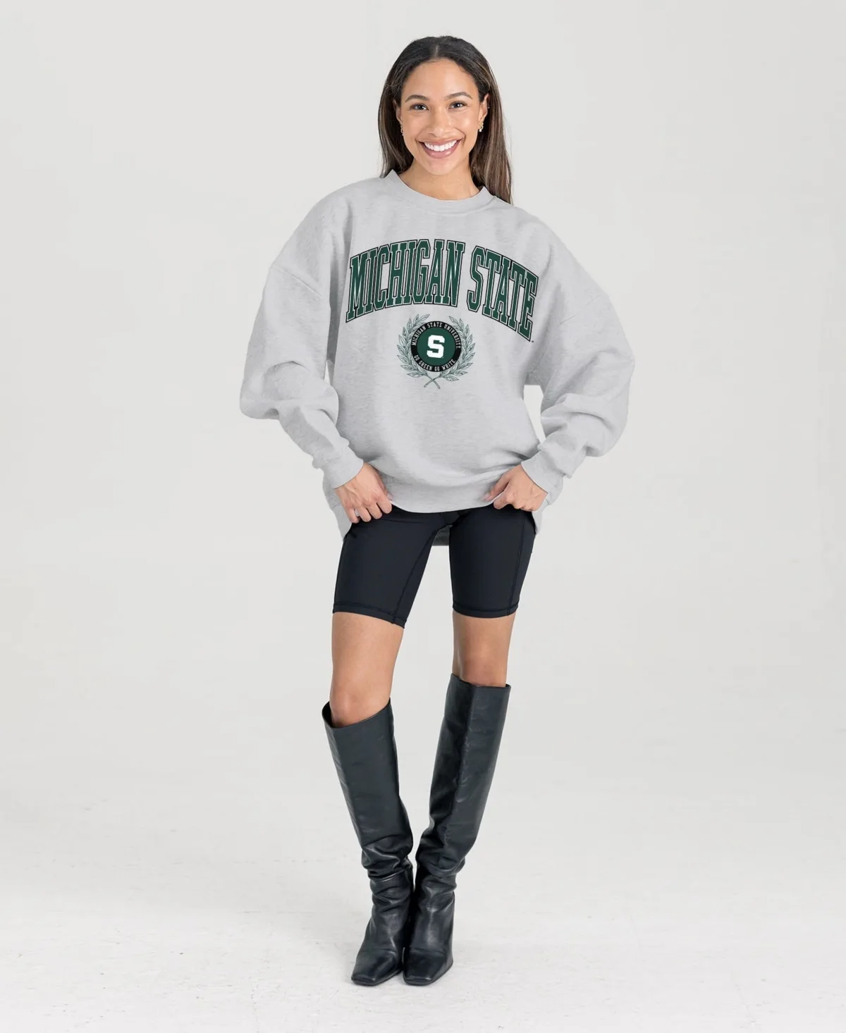 Michigan State Spartans Oversized Tradition Refined Premium Fleece Sweatshirt