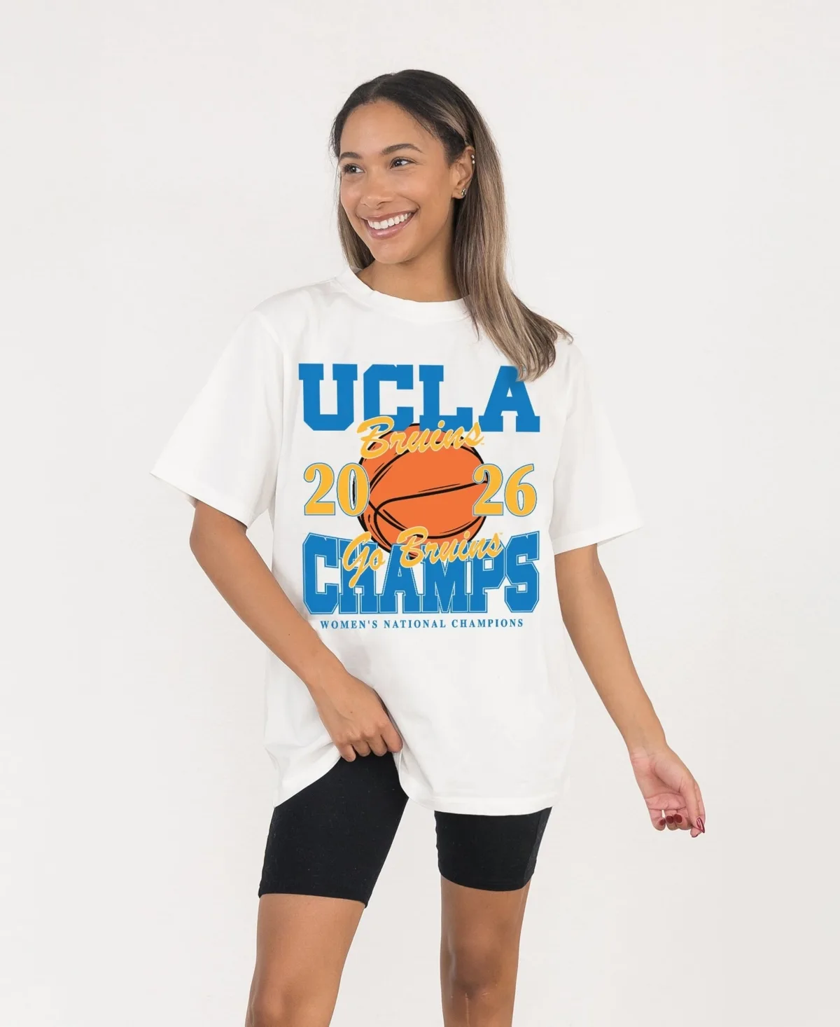 Ucla Bruins 2026 Ncaa Womens Basketball National Champions Oversized T-Shirt by Gameday Couture