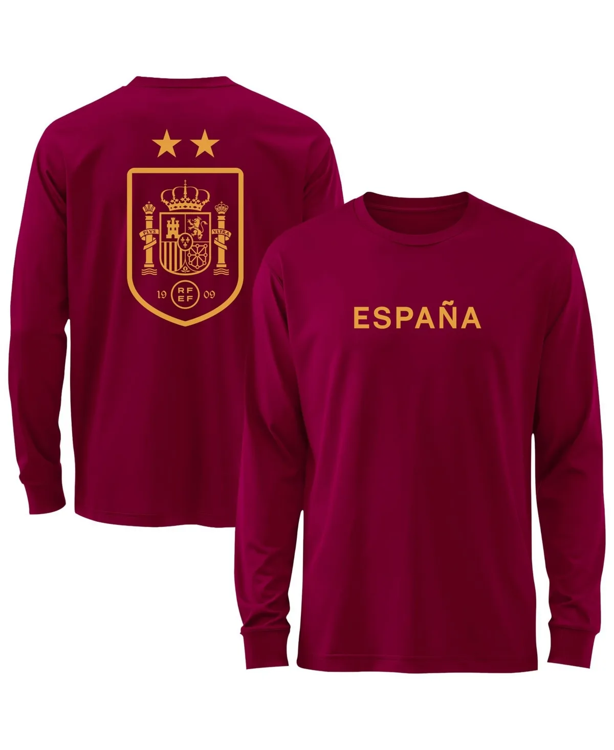 Spain National Team Mono Badge Wordmark Long-Sleeve T-Shirt by 1863fc