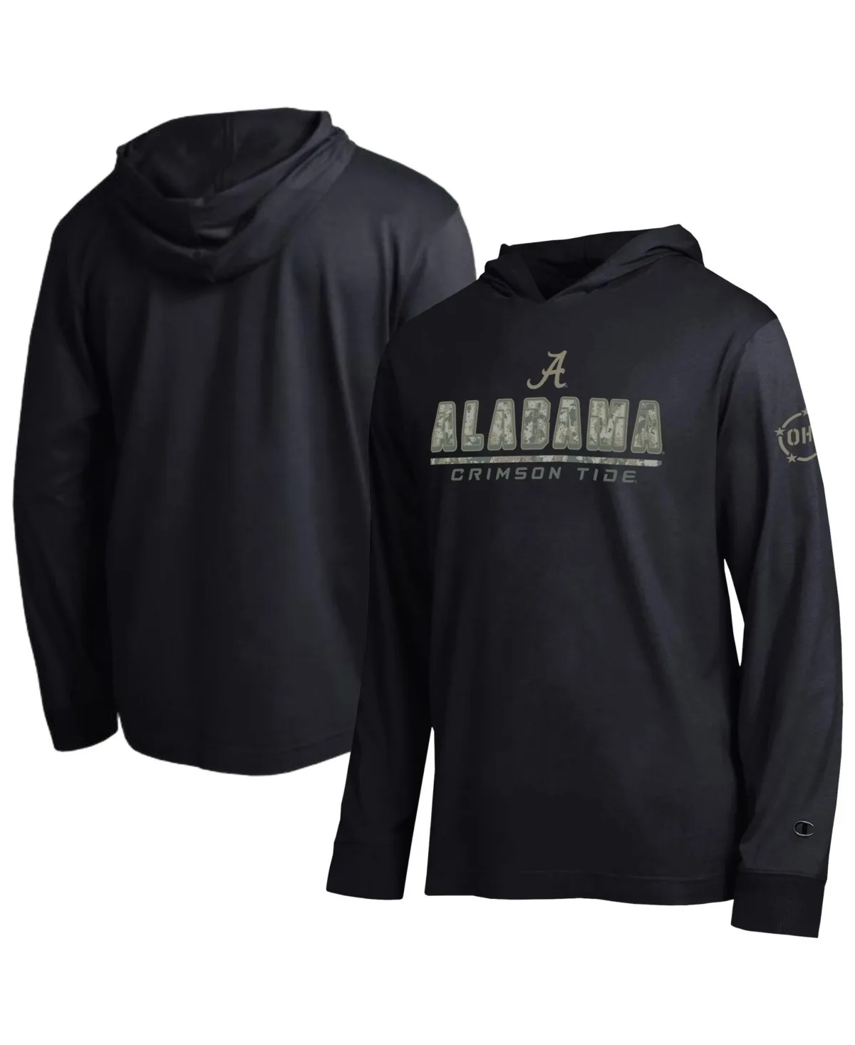 Alabama Crimson Tide Operation Hat Trick Camo Script Hooded Long-Sleeve T-Shirt by Champion