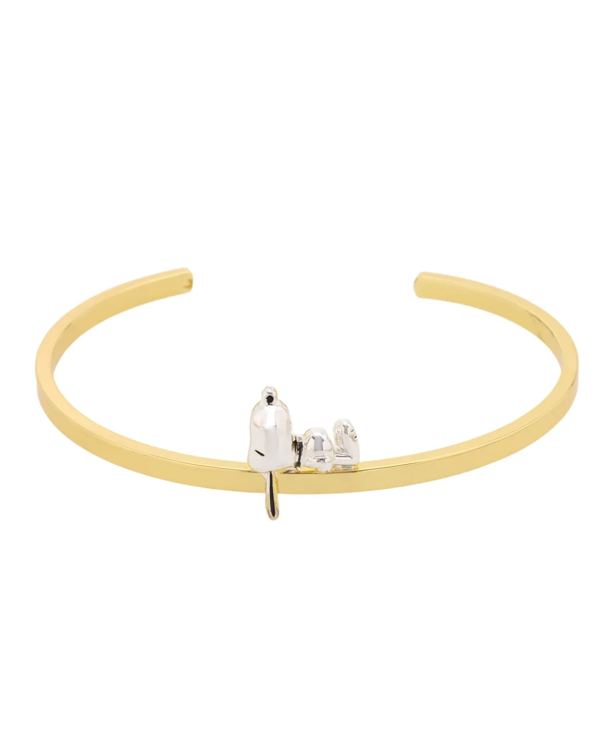 Peanuts Two-Tone Laying Down Snoopy Cuff Bracelet by Peanuts