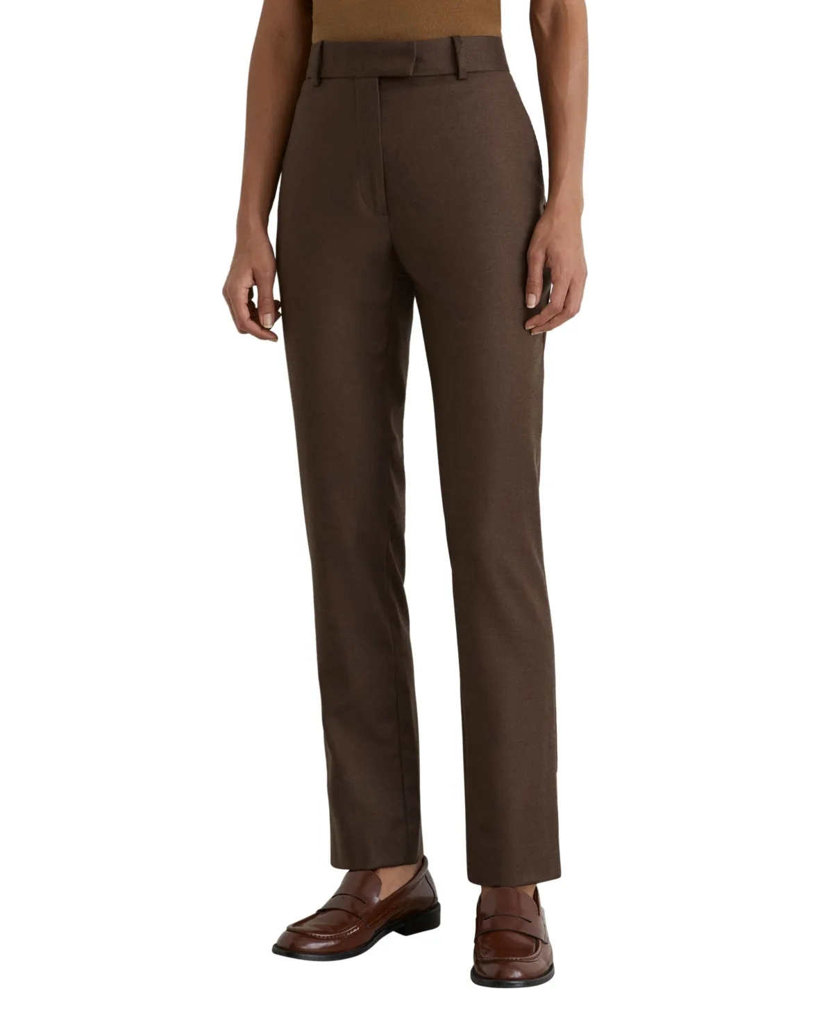 Derby Mid-Rise Straight-Leg Dress Pants by Reiss