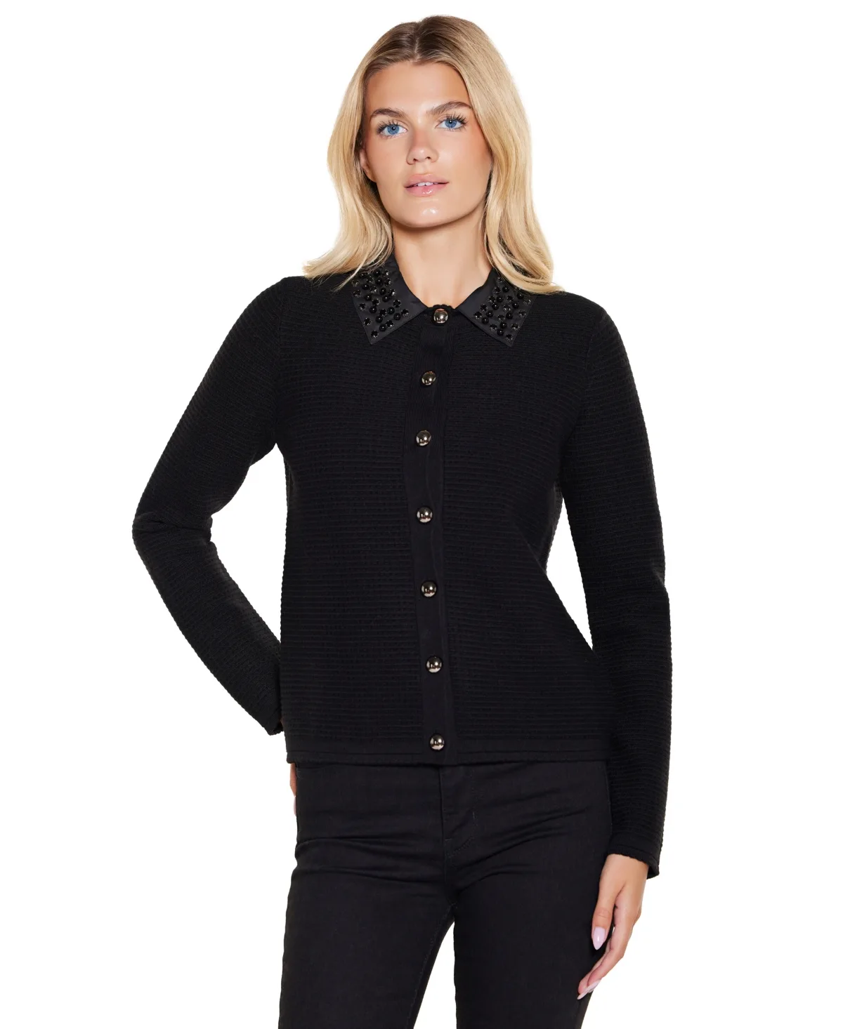 Embellished Fitted Cardigan by Belldini