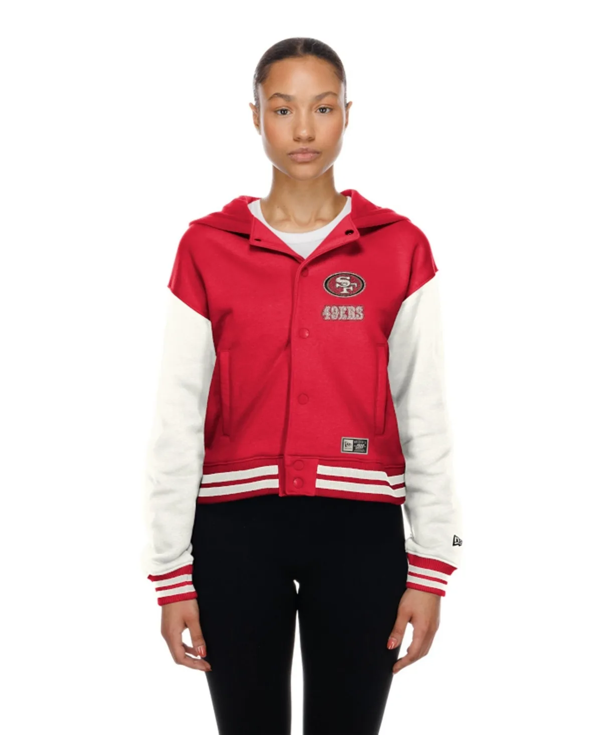 San Francisco 49ers Scarlet Throwback Full-Snap Hooded Jacket by New Era