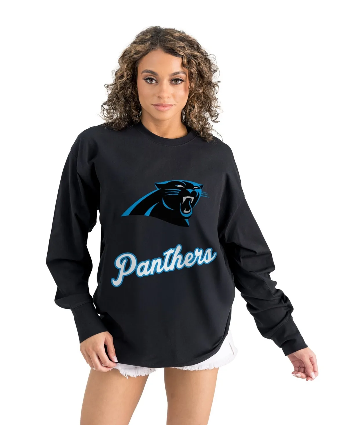 Carolina Panthers Oversized Long-Sleeve T-Shirt