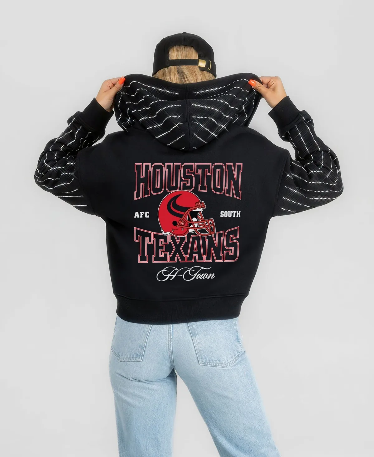 Houston Texans Eyes on the Prize Mid-Crop Full-Zip Hoodie by Gameday Couture