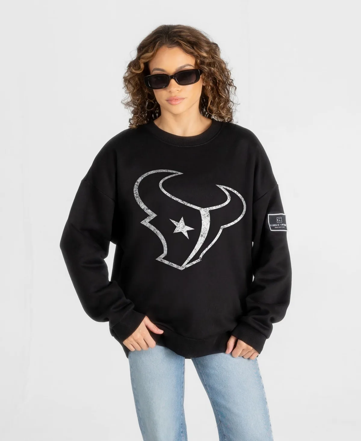 Houston Texans Bold Move Black Label Premium Drop Shoulder Sweatshirt