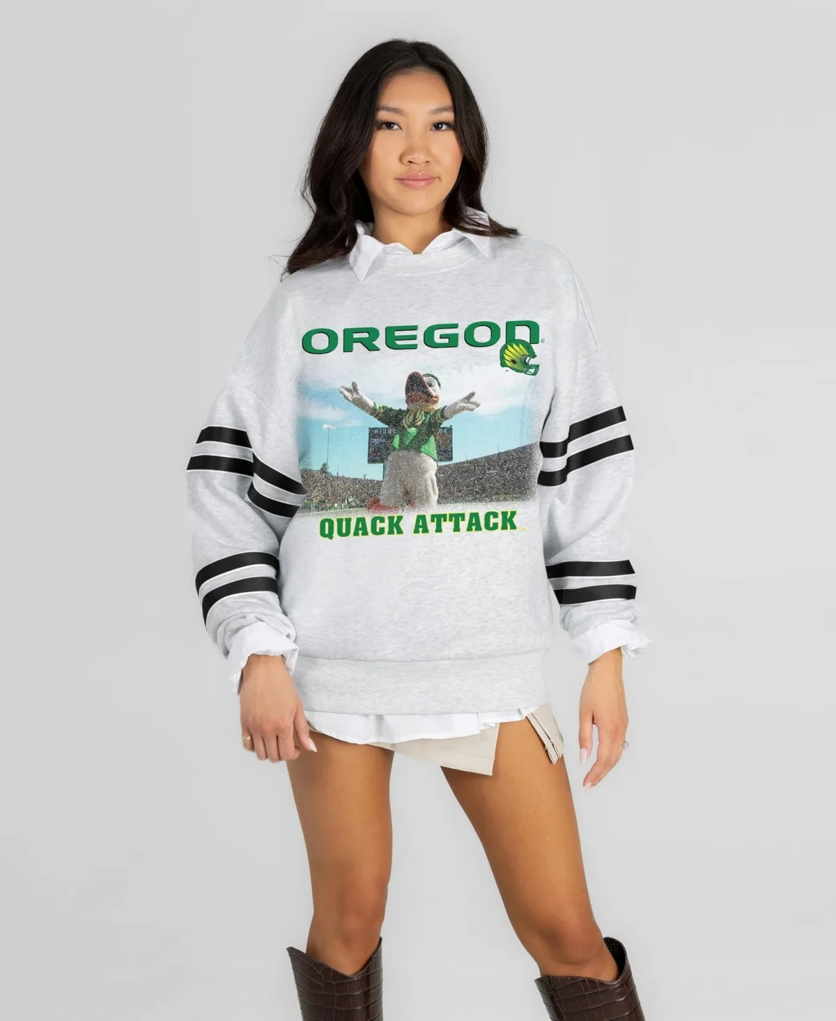 Oregon Ducks Off the Grid Oversized Fleece Sweatshirt by Gameday Couture