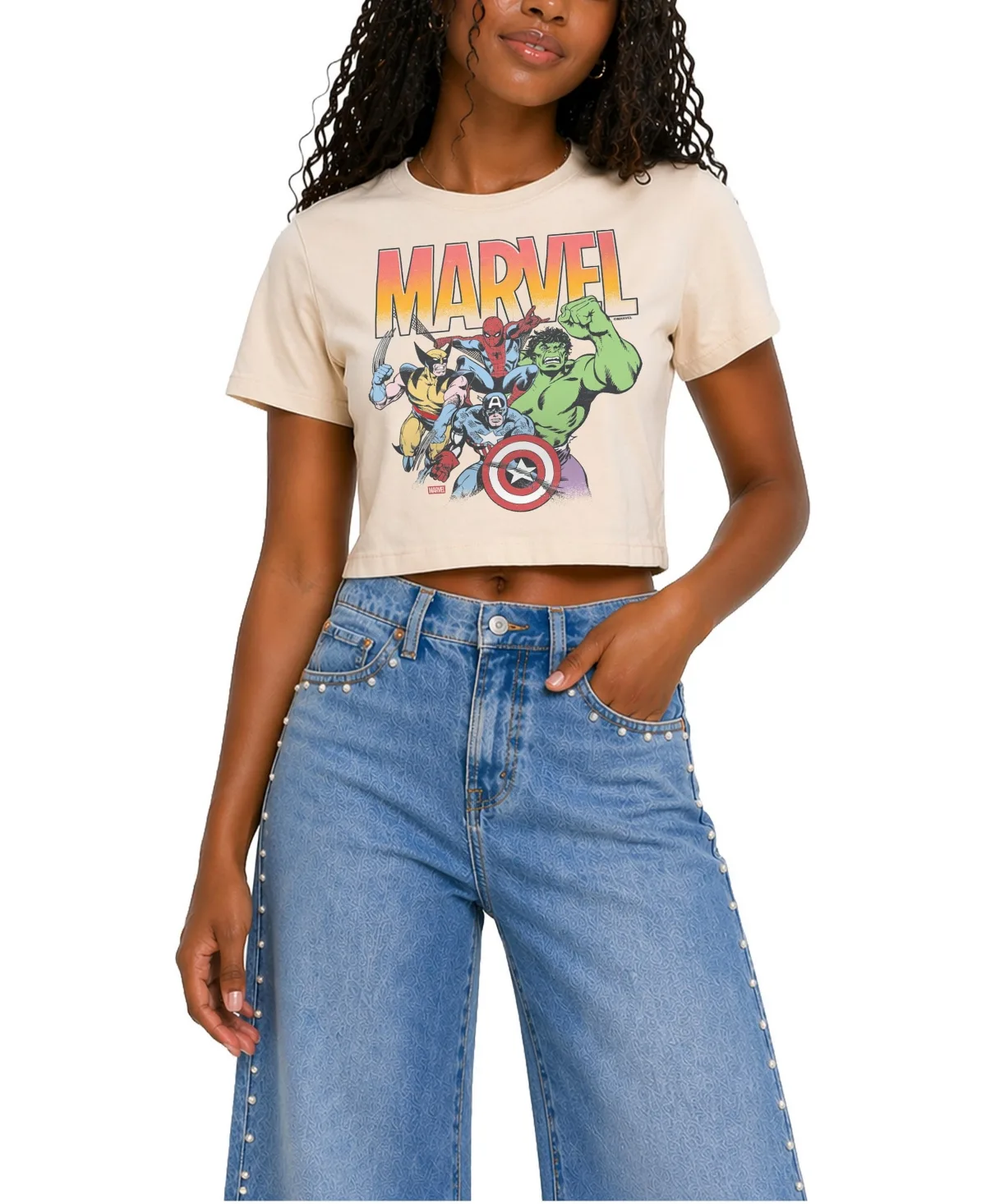 Spider-Man Cropped Graphic T-Shirt