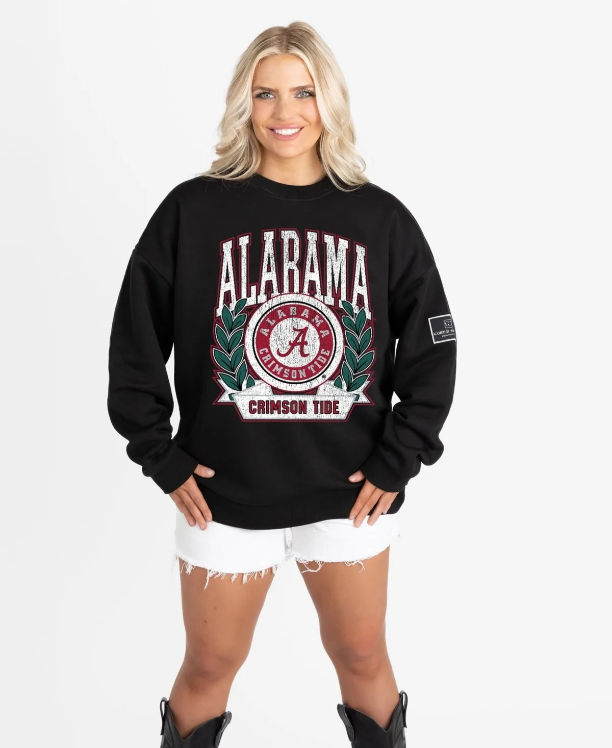 Alabama Crimson Tide Oversized Victory Lane Black Label Premium Sweatshirt