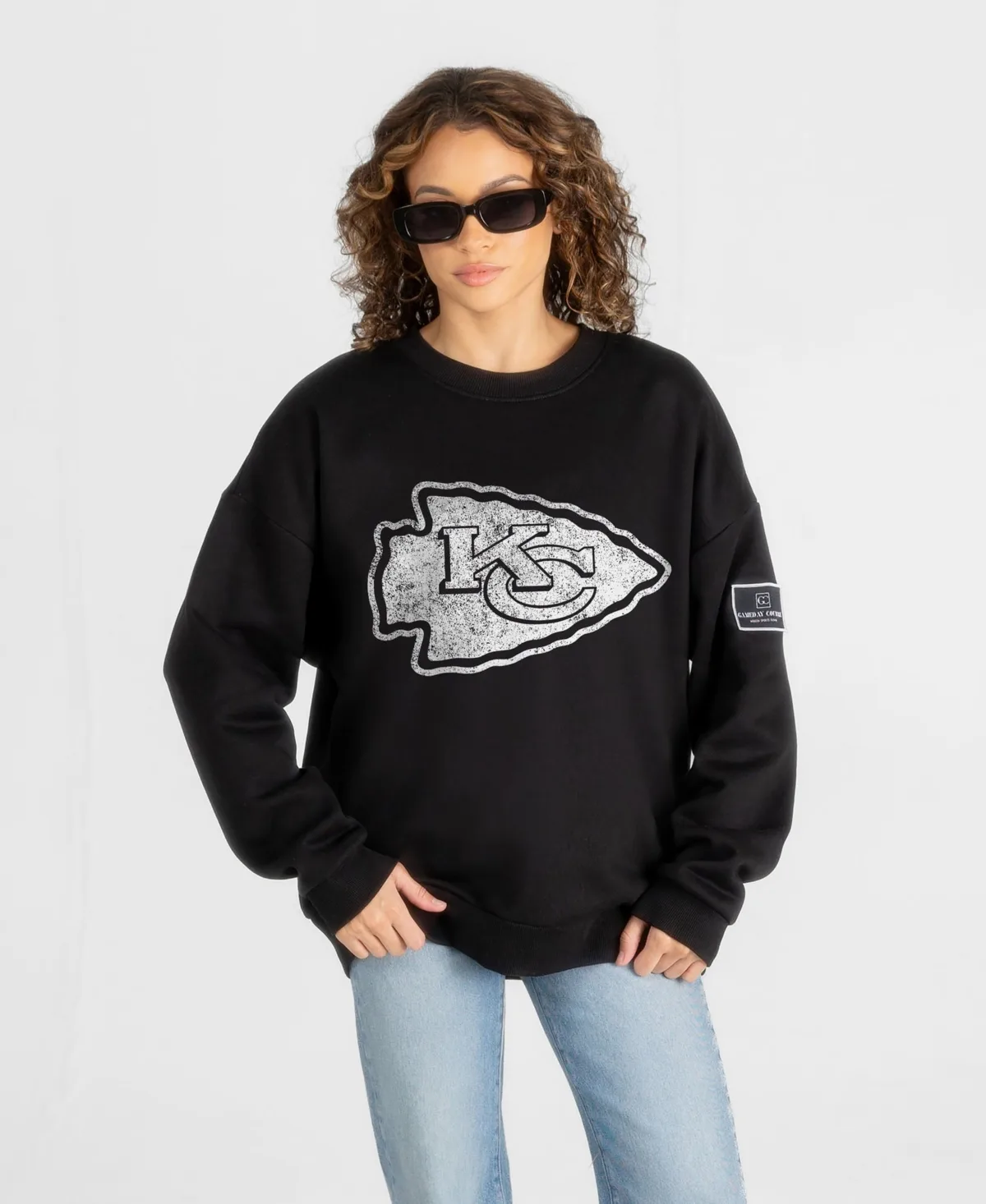 Kansas City Chiefs Bold Move Black Label Premium Drop Shoulder Sweatshirt