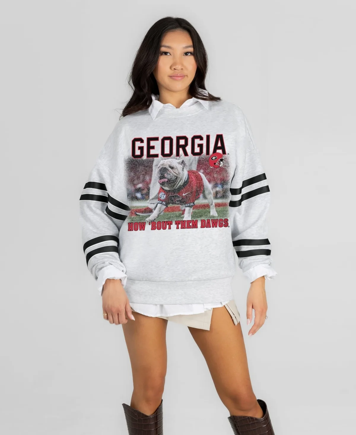 Georgia Bulldogs Off the Grid Oversized Fleece Sweatshirt by Gameday Couture
