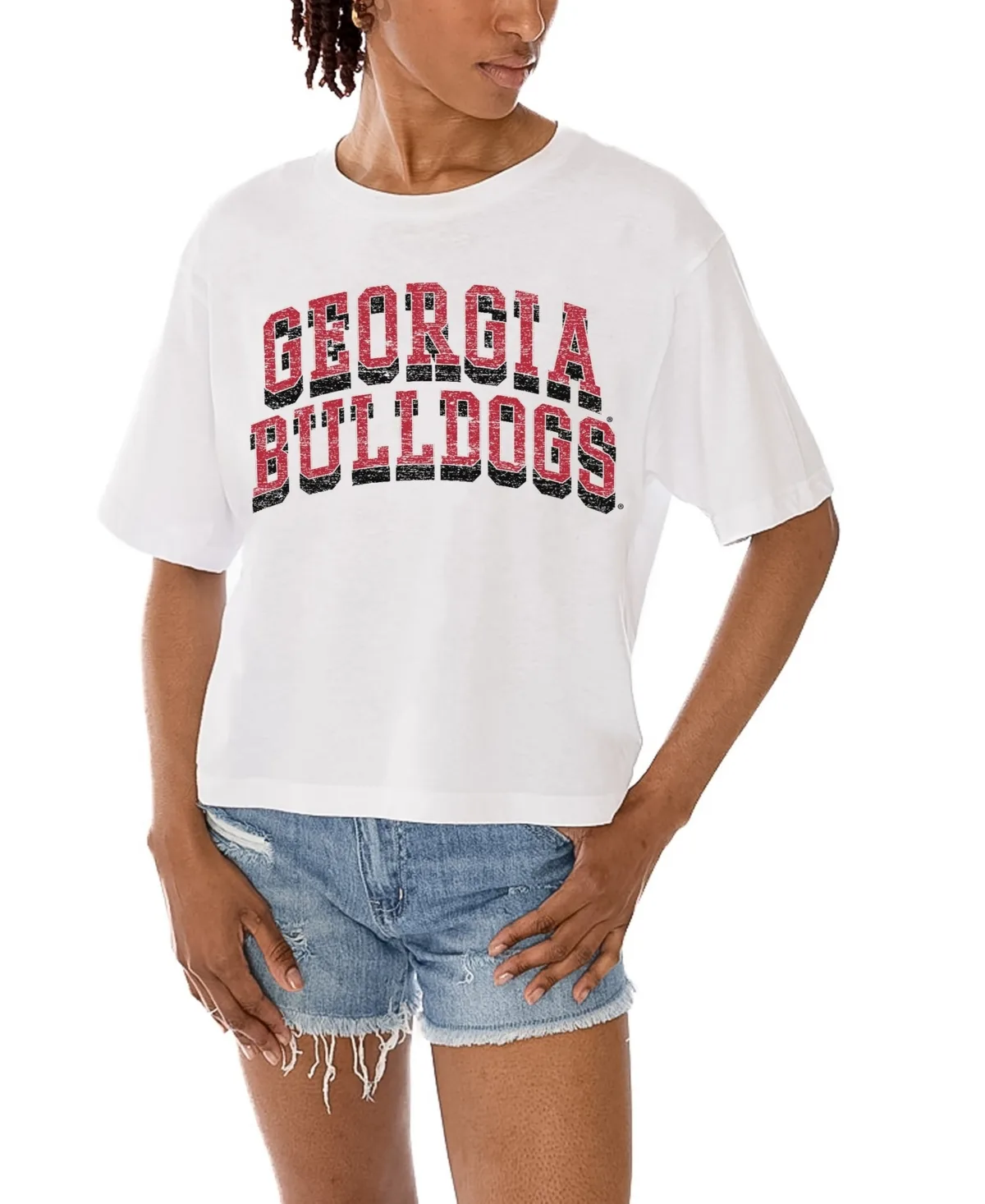 Georgia Bulldogs Claim to Fame Boxy Cropped T-Shirt