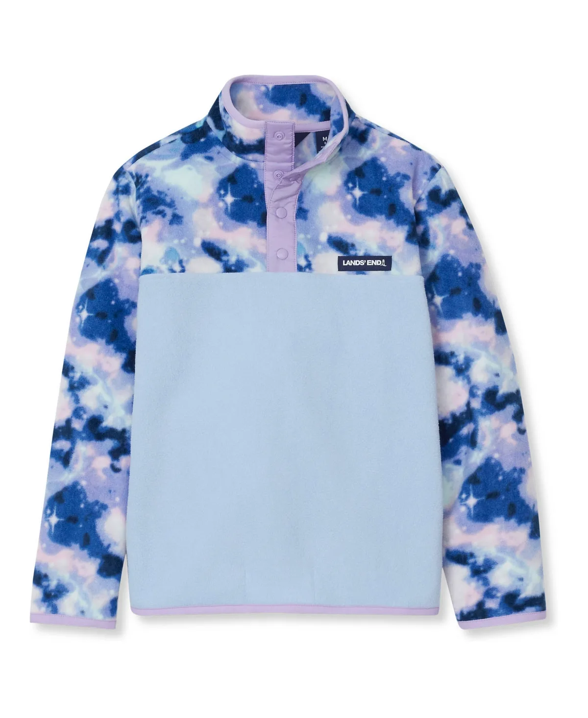 Anyweather Fleece Snap Neck Pullover by Lands' End