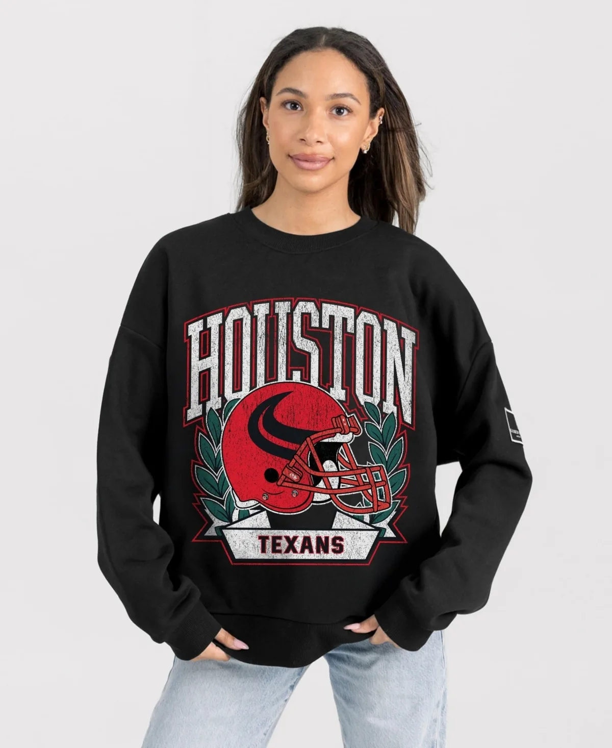 Houston Texans Oversized Victory Lane Black Label Premium Fleece Sweatshirt