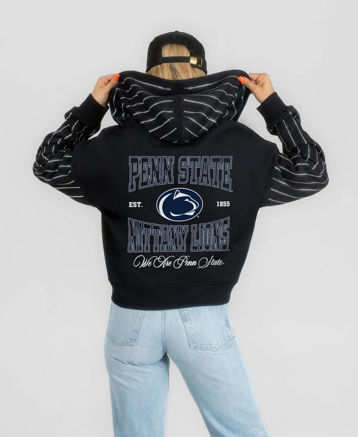 Penn State Nittany Lions Eyes on the Prize Mid-Crop Full-Zip Hoodie by Gameday Couture