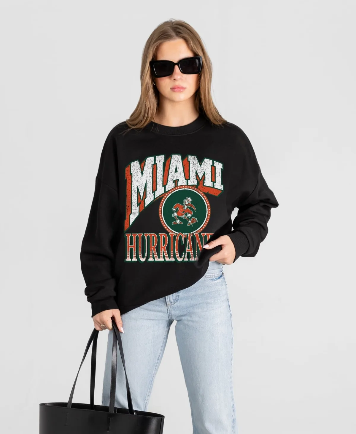 Miami Hurricanes Victory Black Label Premium Drop Shoulder Sweatshirt