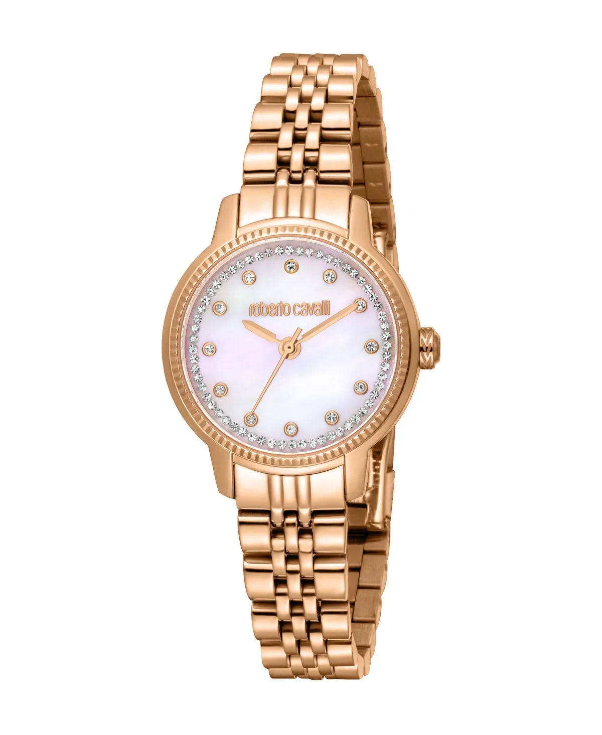 Water-Resistant Quartz Rose Gold Stainless Steel Bracelet Watch, 28mm by Roberto Cavalli