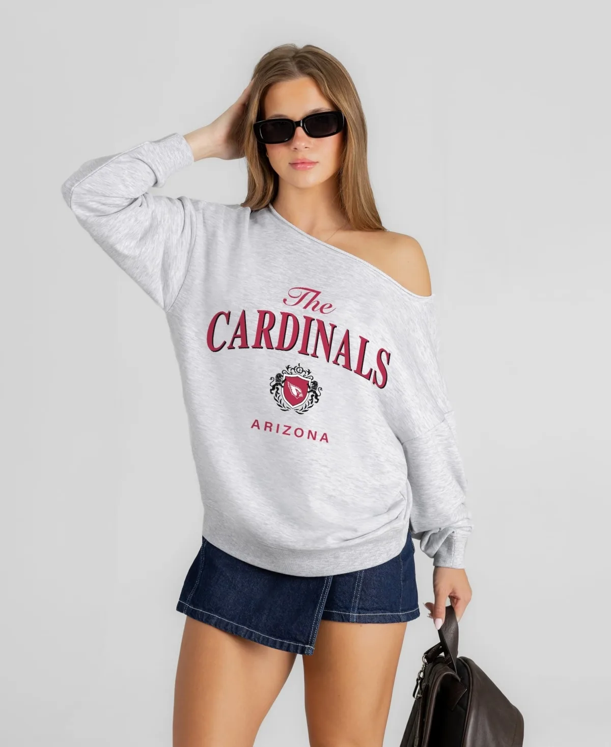 Arizona Cardinals Offsides Energy Off-Shoulder Sweatshirt